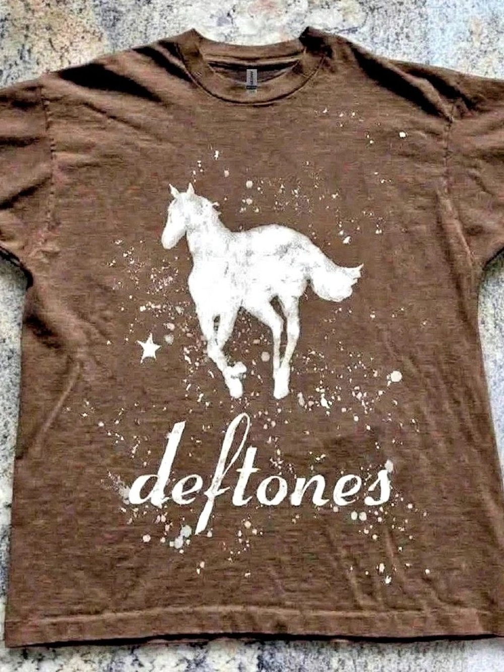 Deftones White Pony Album Promo T-Shirt Brown Graphic Tee